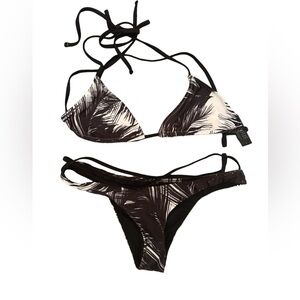 Enjoue swimwear black white bikini